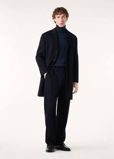 Loro Piana Cashmere Storm System Overcoat, Navy